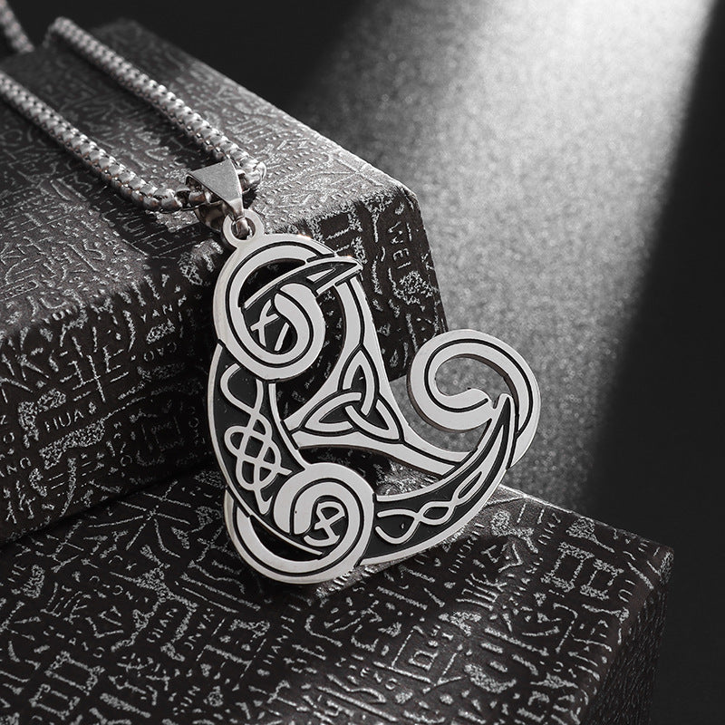 Unique Celtic Triquerta Knot Viking Necklace Stainless Steel - Tartarian Treasures & Trinkets