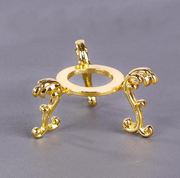 Selection of Vintage Style  Metal Crystal Ball Bases + Some LED light up bases - Tartarian Treasures & Trinkets