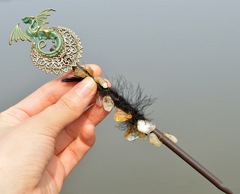 Handmade Genuine Gemstone and Wood Wands Altar,Magick,Ceremony - Tartarian Treasures & Trinkets