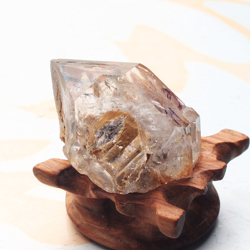 Rare-Enhydro Herkimer Diamond Natural Rough Quartz ( Enhydro = Moving Air, Sediment, or Water inside!) Specimen - Tartarian Treasures & Trinkets