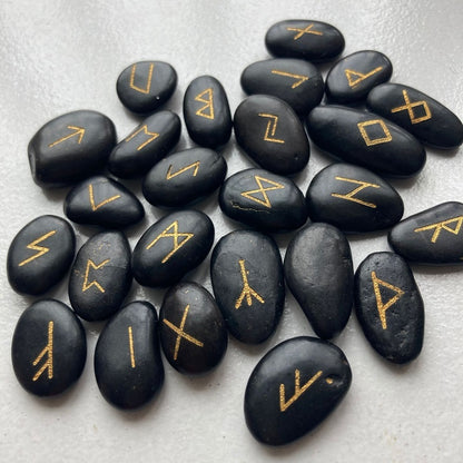 Lu Enshi Nordic Viking Gilding Rune Altar Stones - Tartarian Treasures & Trinkets