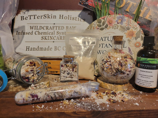 4pc BATH SALTS Colloidal Oatmeal-Botanical Himalayan,Dead Sea, Celtic Sea, Epsom Salt -BeTTerSkin Holistics