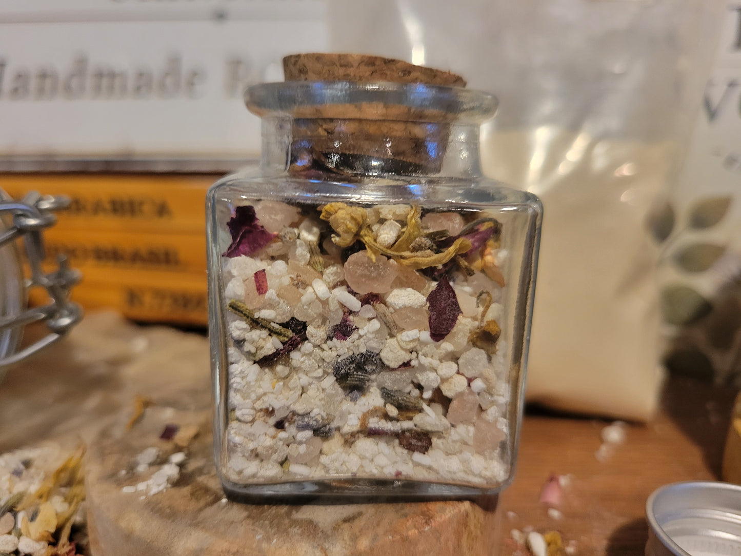 4pc BATH SALTS Colloidal Oatmeal-Botanical Himalayan,Dead Sea, Celtic Sea, Epsom Salt -BeTTerSkin Holistics - Tartarian Treasures & Trinkets