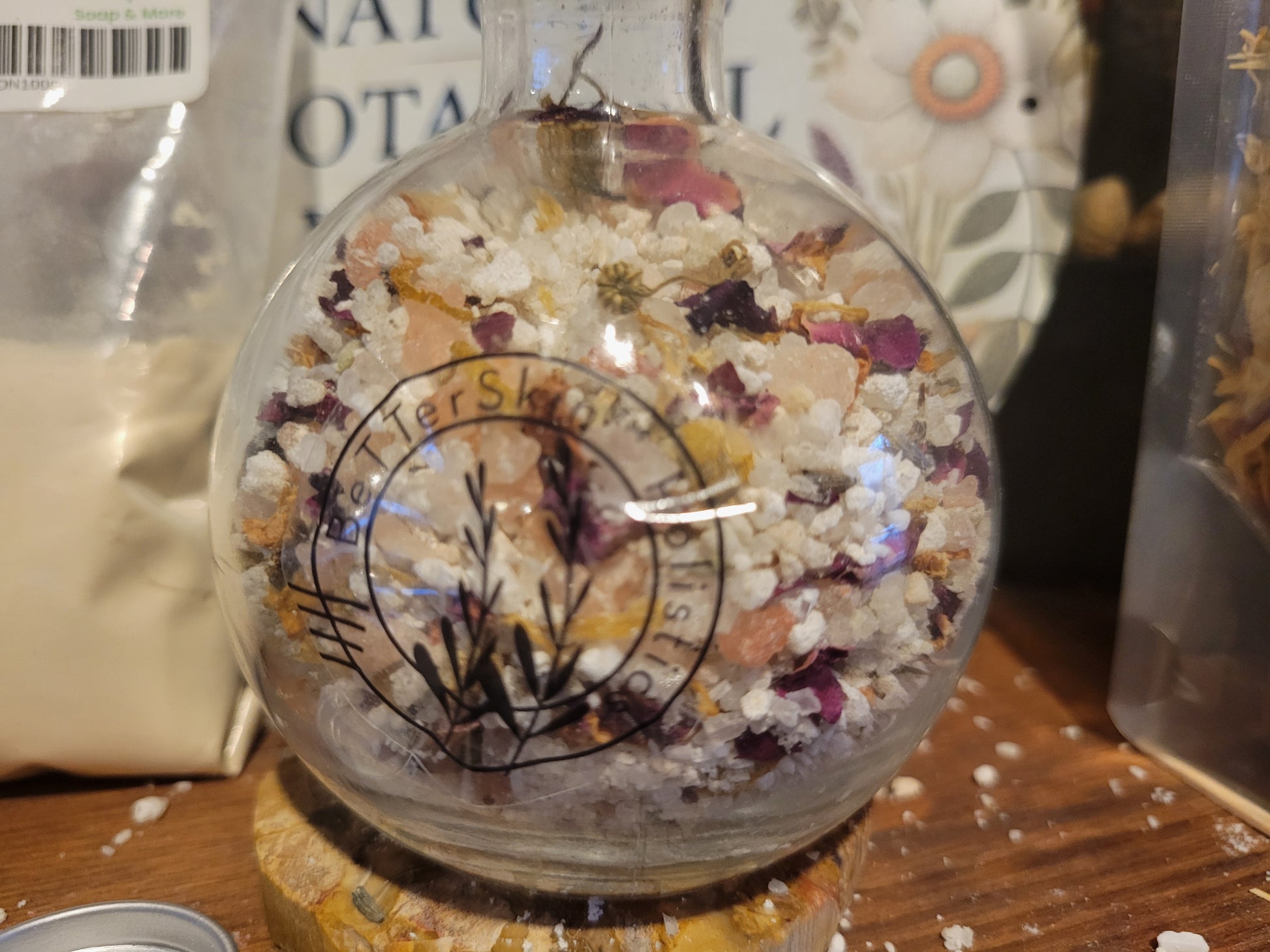 4pc BATH SALTS Colloidal Oatmeal-Botanical Himalayan,Dead Sea, Celtic Sea, Epsom Salt -BeTTerSkin Holistics - Tartarian Treasures & Trinkets