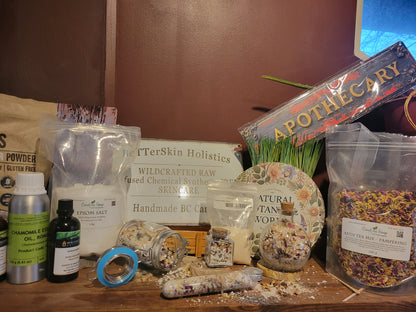 4pc BATH SALTS Colloidal Oatmeal-Botanical Himalayan,Dead Sea, Celtic Sea, Epsom Salt -BeTTerSkin Holistics - Tartarian Treasures & Trinkets