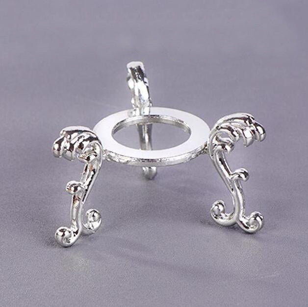 Selection of Vintage Style  Metal Crystal Ball Bases + Some LED light up bases - Tartarian Treasures & Trinkets