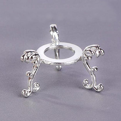 Selection of Vintage Style  Metal Crystal Ball Bases + Some LED light up bases - Tartarian Treasures & Trinkets