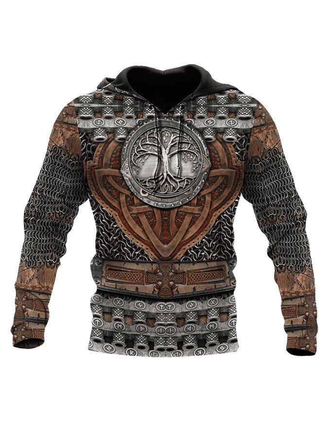 Men's Viking Mythology Silkscreen Print Sweater - Tartarian Treasures & Trinkets