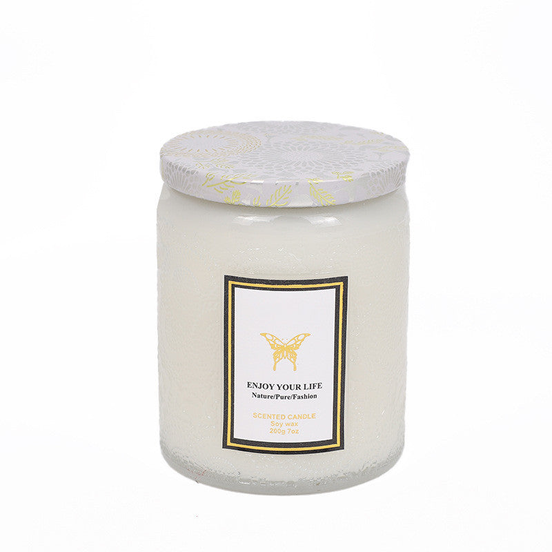 Embossed Glass Fragrance Handmade Gift Aromatherapy Soy Candles - Tartarian Treasures & Trinkets