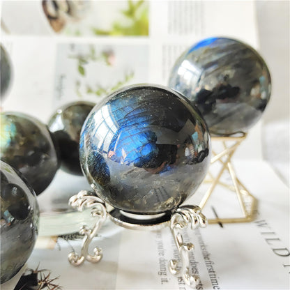 Premium LABRADORITE Crystal Ball Gemstone Hand Polished Choose Size - Tartarian Treasures & Trinkets