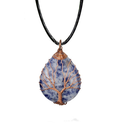 Lovely Handmade Tree of Life Natural Stone Gemstone Pendants- choose stone - Tartarian Treasures & Trinkets