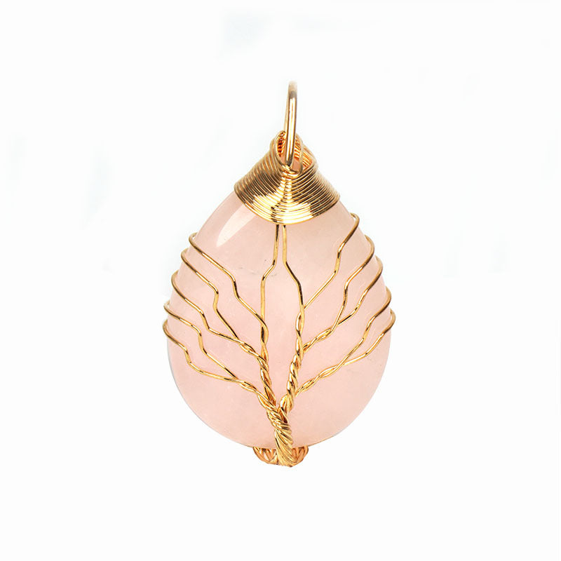 Lovely Handmade Tree of Life Natural Stone Gemstone Pendants- choose stone - Tartarian Treasures & Trinkets