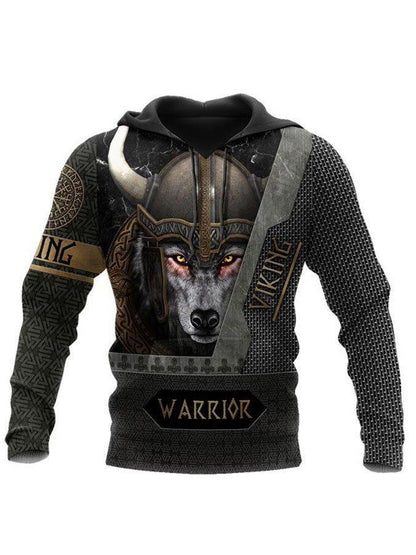 Men's Viking Mythology Silkscreen Print Sweater - Tartarian Treasures & Trinkets