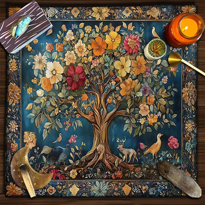 Geometric Tarot Moon Sun Velvet Tablecloth - Tartarian Treasures & Trinkets