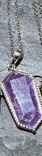 Natural Amethyst Crystal Agate Pendant Rough Stone Gemstone Necklace - Tartarian Treasures & Trinkets