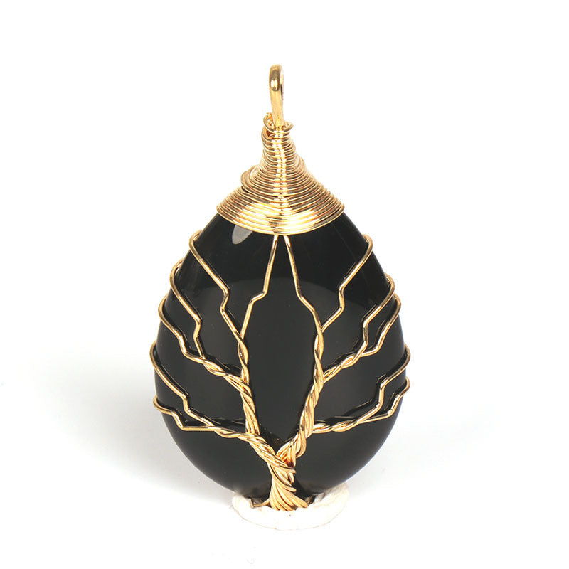 Lovely Handmade Tree of Life Natural Stone Gemstone Pendants- choose stone - Tartarian Treasures & Trinkets