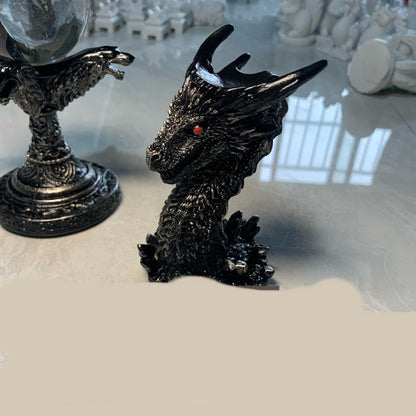 Crystal Ball Stands  Sturdy Base Wolf Or Dragon Head  Craft Resin  Gothic Medieval - Tartarian Treasures & Trinkets