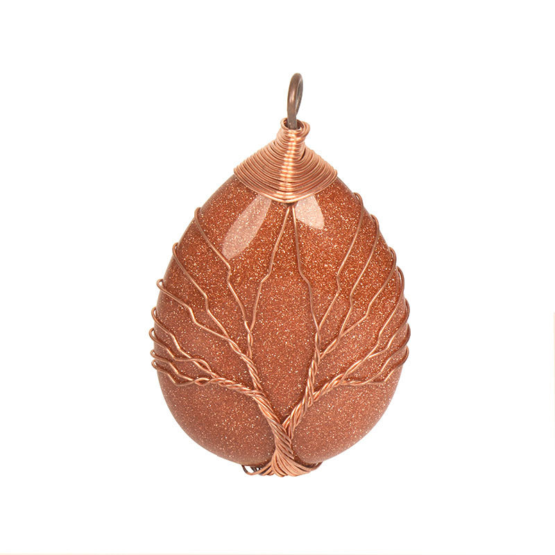 Lovely Handmade Tree of Life Natural Stone Gemstone Pendants- choose stone - Tartarian Treasures & Trinkets