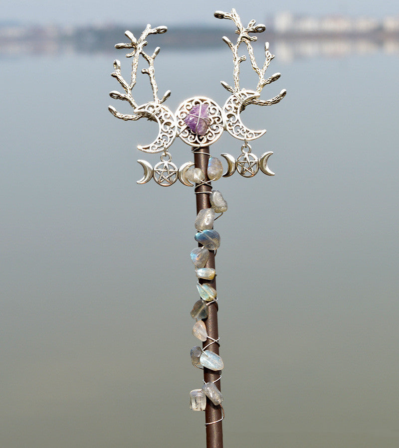 Handmade Genuine Gemstone and Wood Wands Altar,Magick,Ceremony - Tartarian Treasures & Trinkets