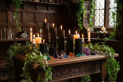 Black Cylinder Aromatherapy Soy Candles - Tartarian Treasures & Trinkets