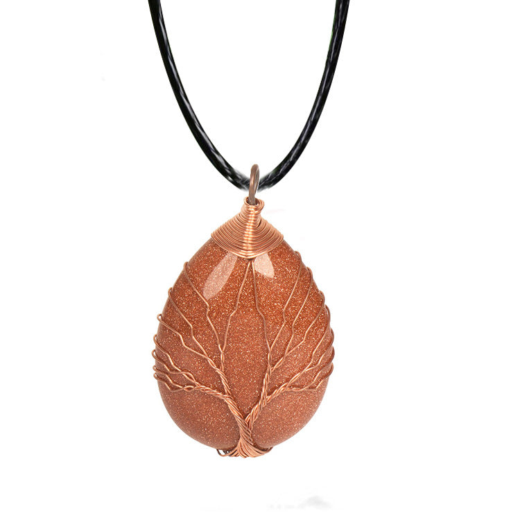 Lovely Handmade Tree of Life Natural Stone Gemstone Pendants- choose stone - Tartarian Treasures & Trinkets