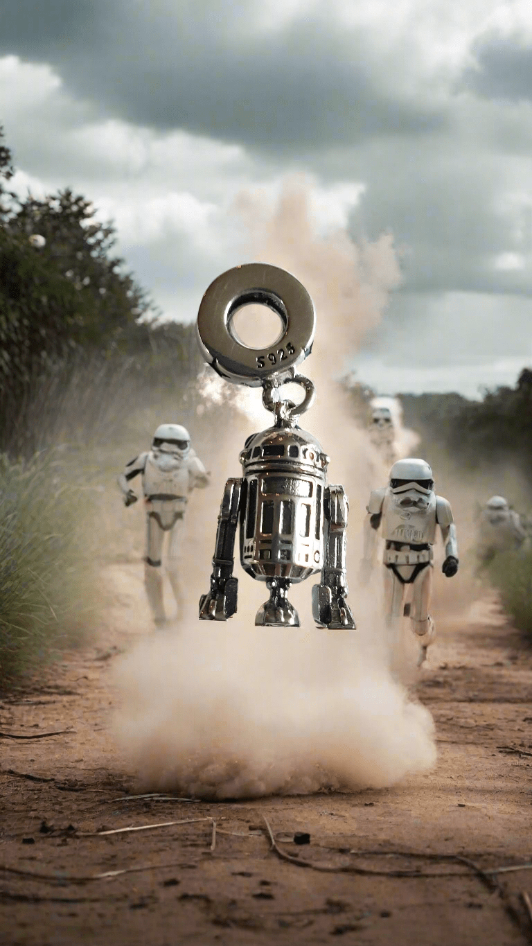 Star wars, r2d2, 925 solid  silver detailed , standing pose,  925  sterling silver charm pendant, comes w 925 sterling silver ,snake chain, Tartarian Treasures & Trinkets 