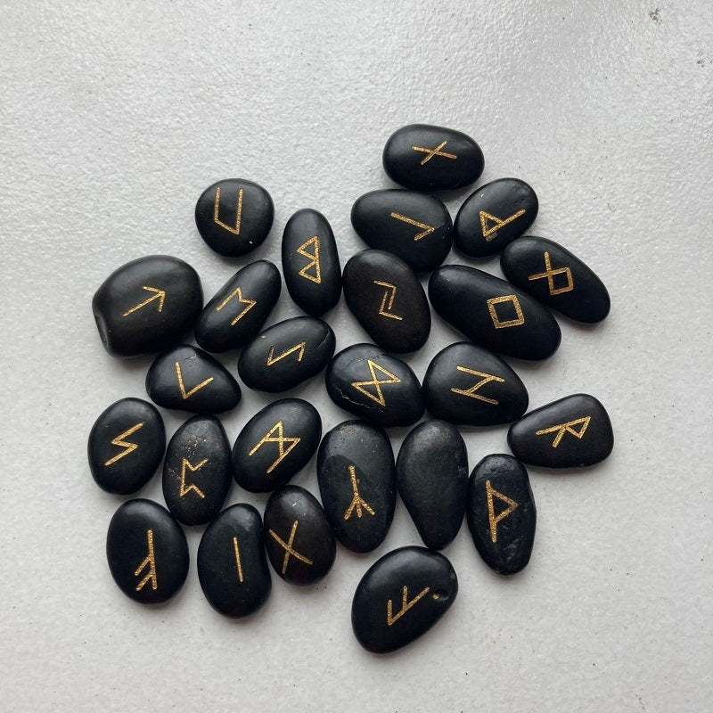 Lu Enshi Nordic Viking Gilding Rune Altar Stones - Tartarian Treasures & Trinkets