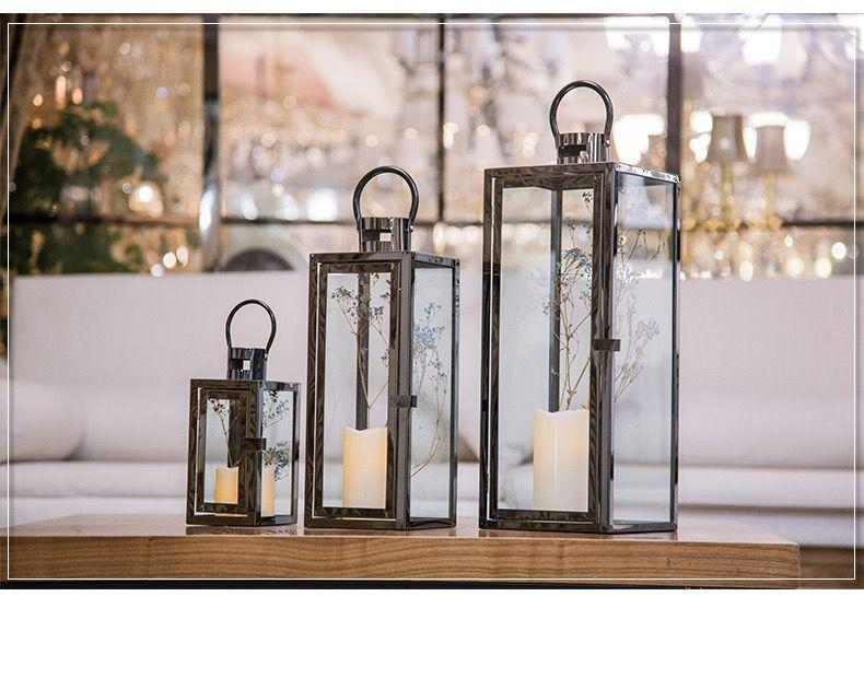 3 piece Set- Old World Vintage Style Lantern , Pillar Candle Holders Gift Set- Choose Color - Tartarian Treasures & Trinkets