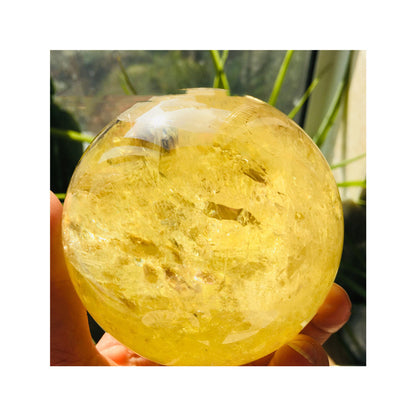 810g Gorgeous Polished Medium Large Stunning  Natural Citrine Sphere, Crystal Ball 3.5 inch wide - Tartarian Treasures & Trinkets