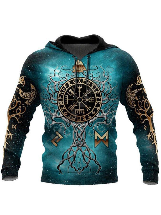 Men's Viking Mythology Silkscreen Print Sweater - Tartarian Treasures & Trinkets