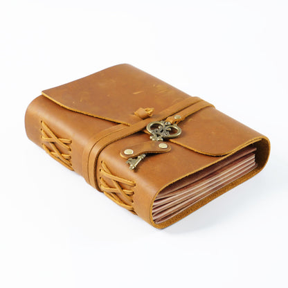 Old World Viking Style Genuine Leather Cowhide Writing Journals A6=7x5 - Tartarian Treasures & Trinkets