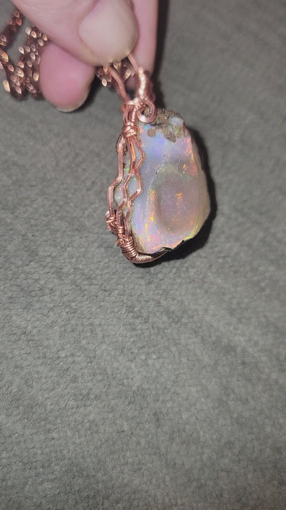 75ct Authentic Ethiopian Opal Handmade Copper Pendants Ui’Cathain Dynasty Collection Celtic Designs Original