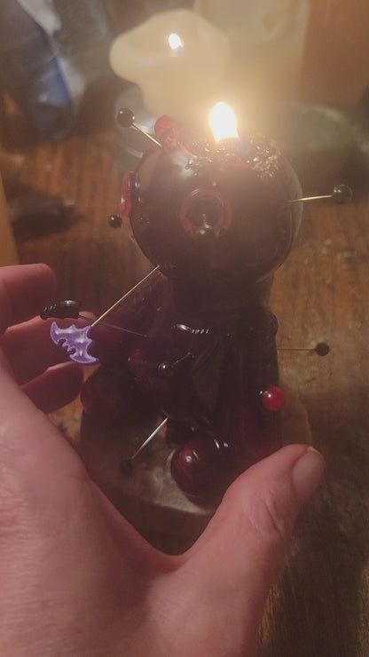 #Hex #VoodooDoll Candle Custom Made Spell Beeswax Comes w Pins 3.5inch tall #Baneful with #Prejudice