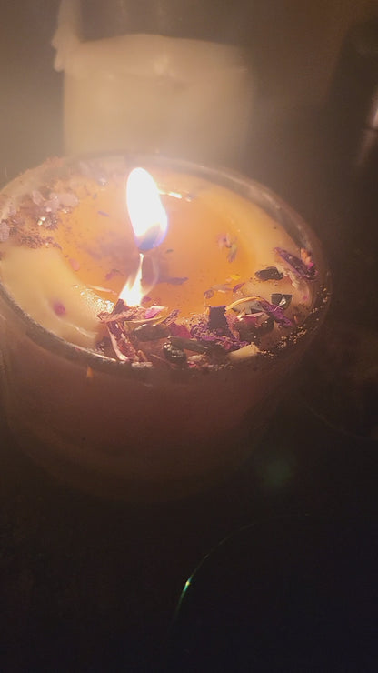 Advanced Candle Magick Spiritual Warfare Gemstone Oils & Herb SPELL CANDLES Beeswax-Handmade