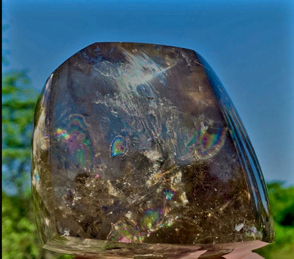 AAA Huge Gorgeous RAINBOW Natural Brazilian SMOKY CITRINE Quartz Crystal Clear Transparent specimen 2.48lb Record Keeper - Tartarian Treasures & Trinkets