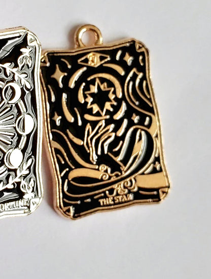 Finely Detailed, High Quality Colored Enamel TAROT Card Pendants!