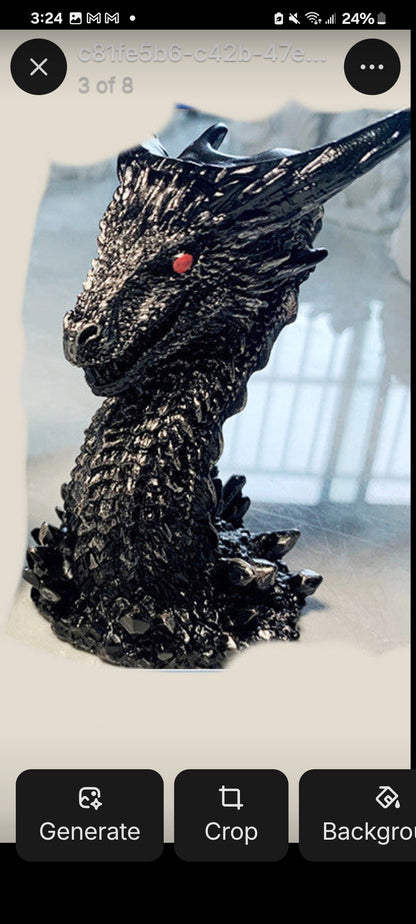 Crystal Ball Stands  Sturdy Base Wolf Or Dragon Head  Craft Resin  Gothic Medieval - Tartarian Treasures & Trinkets