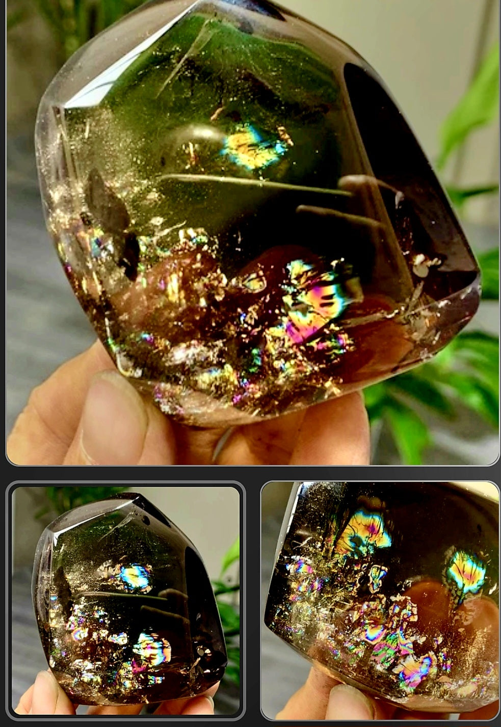 AAA Very Clear Brazilian Rainbow Smoky Quartz 183g Natural Earth Mined Untreated, Unheated, Natural Stone - Tartarian Treasures & Trinkets