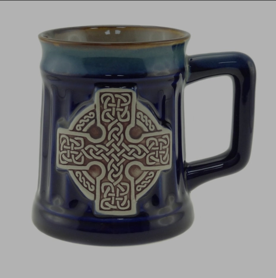 500ml Large Capacity Authentic Celtic, Viking Glazed Stoneware Ancestral Mugs
