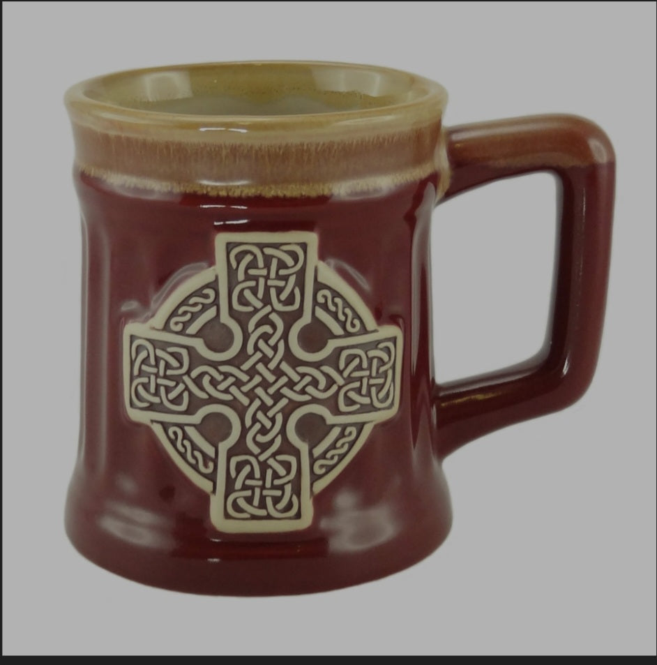 500ml Large Capacity Authentic Celtic, Viking Glazed Stoneware Ancestral Mugs