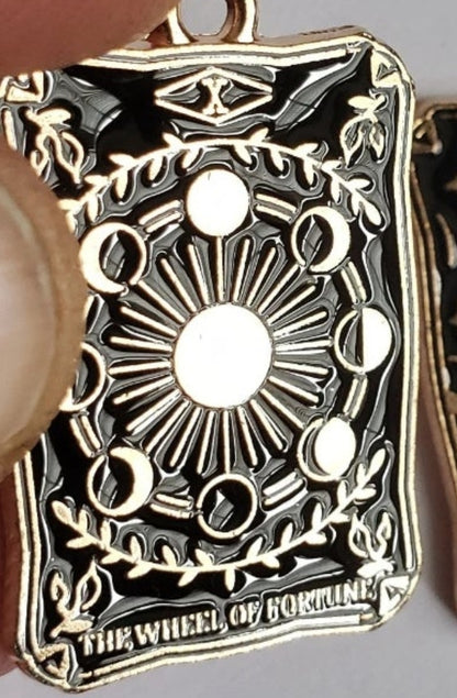 Finely Detailed, High Quality Colored Enamel TAROT Card Pendants!