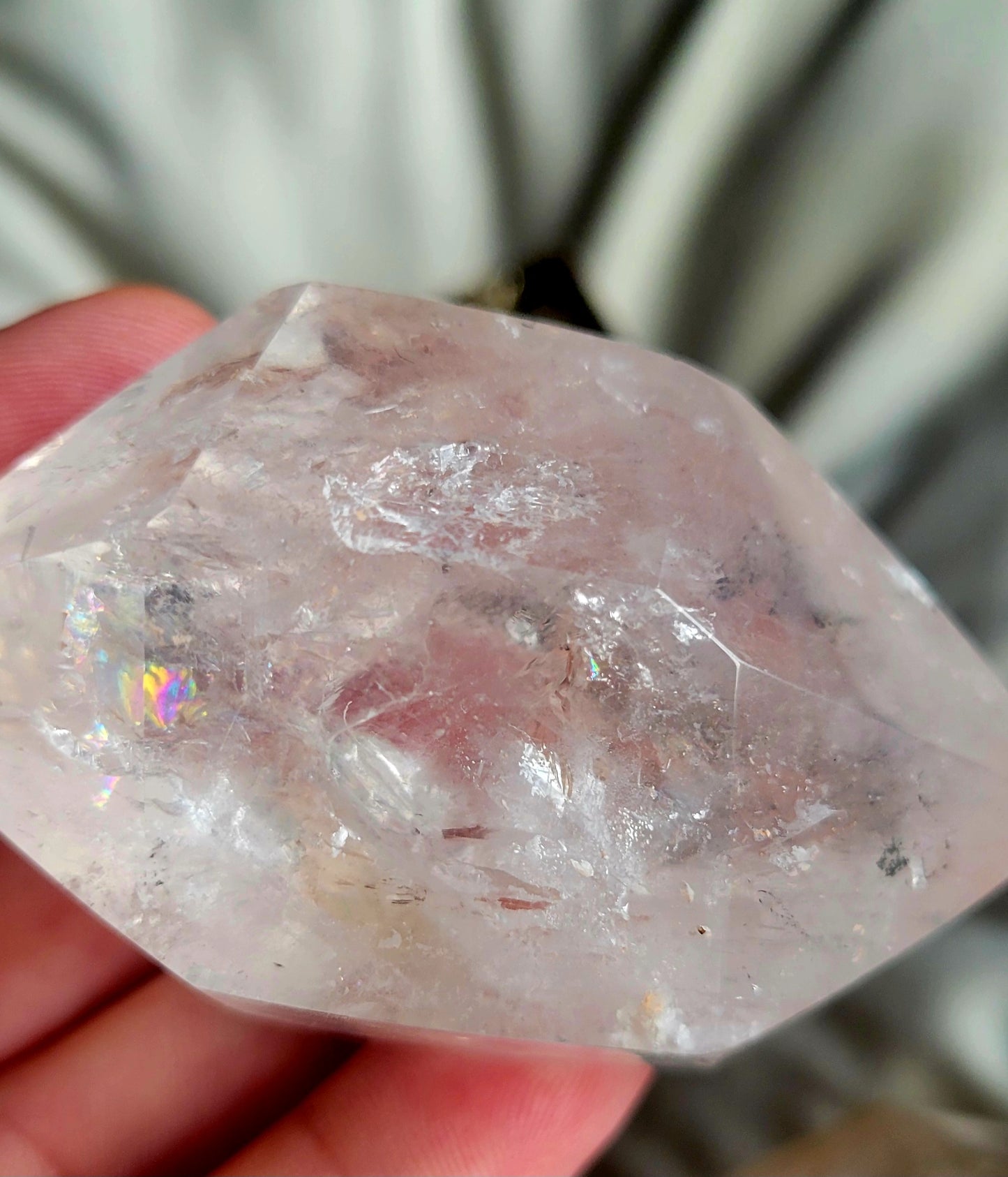 AAA ENHYDRO Large Clear RAINBOW HERKIMER Diamond,  1 Large Air Bubble/Moving Water Crystal Clear Transparent  Syracuse NY 105g - Tartarian Treasures & Trinkets