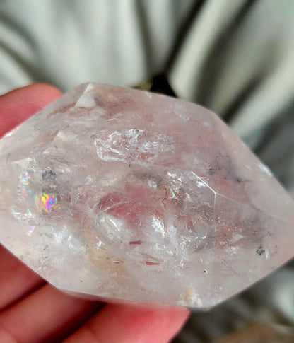 AAA ENHYDRO Large Clear RAINBOW HERKIMER Diamond,  1 Large Air Bubble/Moving Water Crystal Clear Transparent  Syracuse NY 105g - Tartarian Treasures & Trinkets