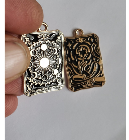 Finely Detailed, High Quality Colored Enamel TAROT Card Pendants!