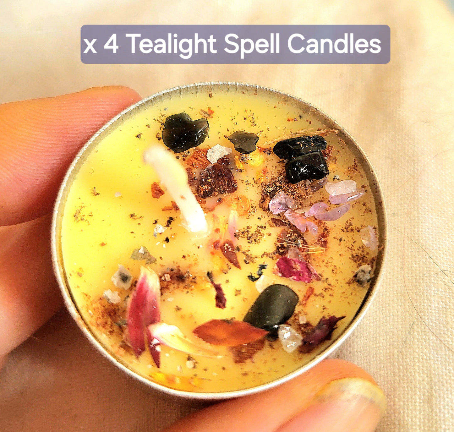 Advanced Candle Magick Spiritual Warfare Gemstone Oils & Herb SPELL CANDLES Beeswax-Handmade - Tartarian Treasures & Trinkets