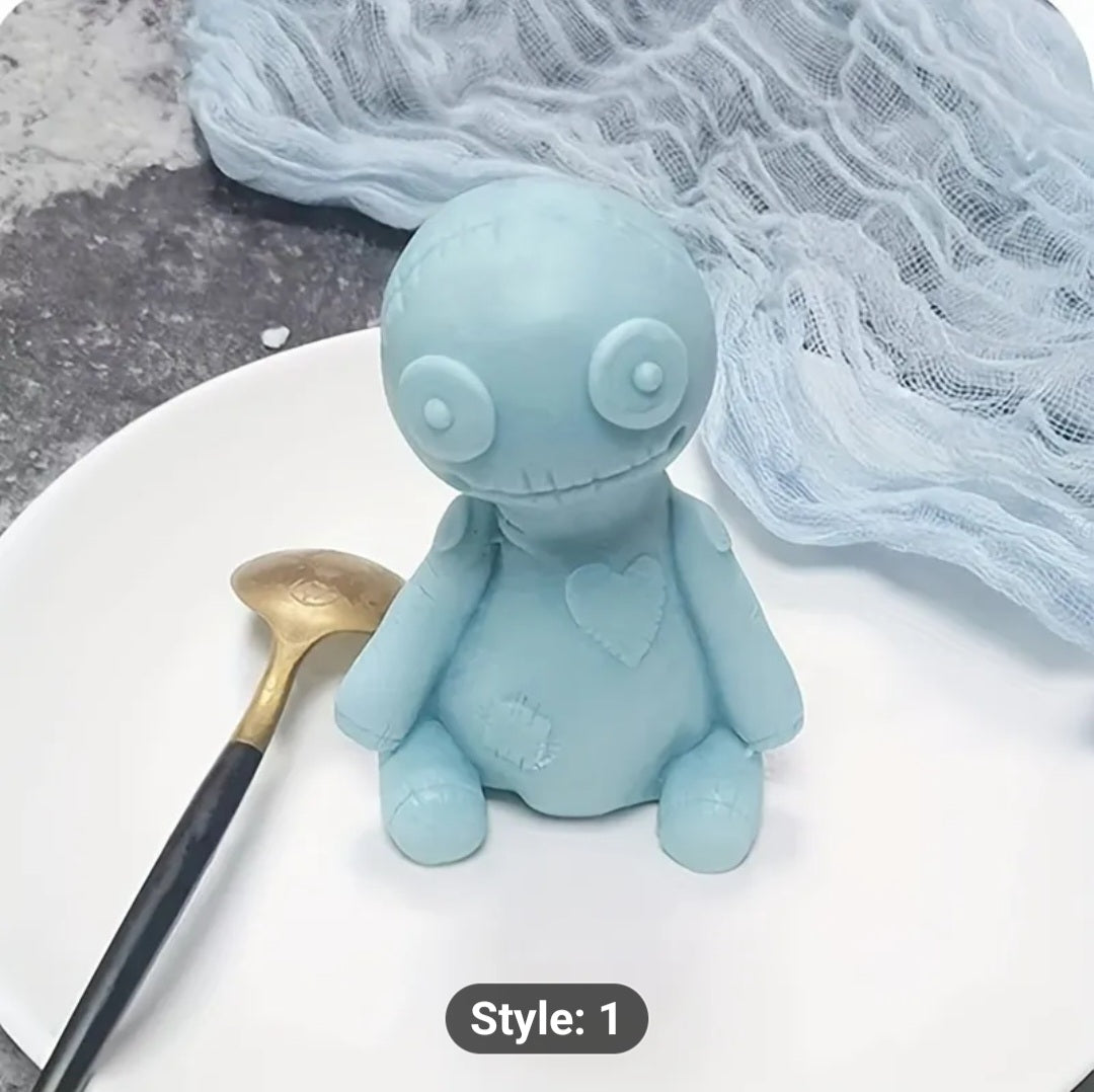 AVAIL NEXT WEEK Revenge Voodoo Doll Candle-Handmade Custom Beeswax w Spell Herbs, Alchemy Oils and Gemstones - Comes w 10 Pins 3.5inch tall - Tartarian Treasures & Trinkets