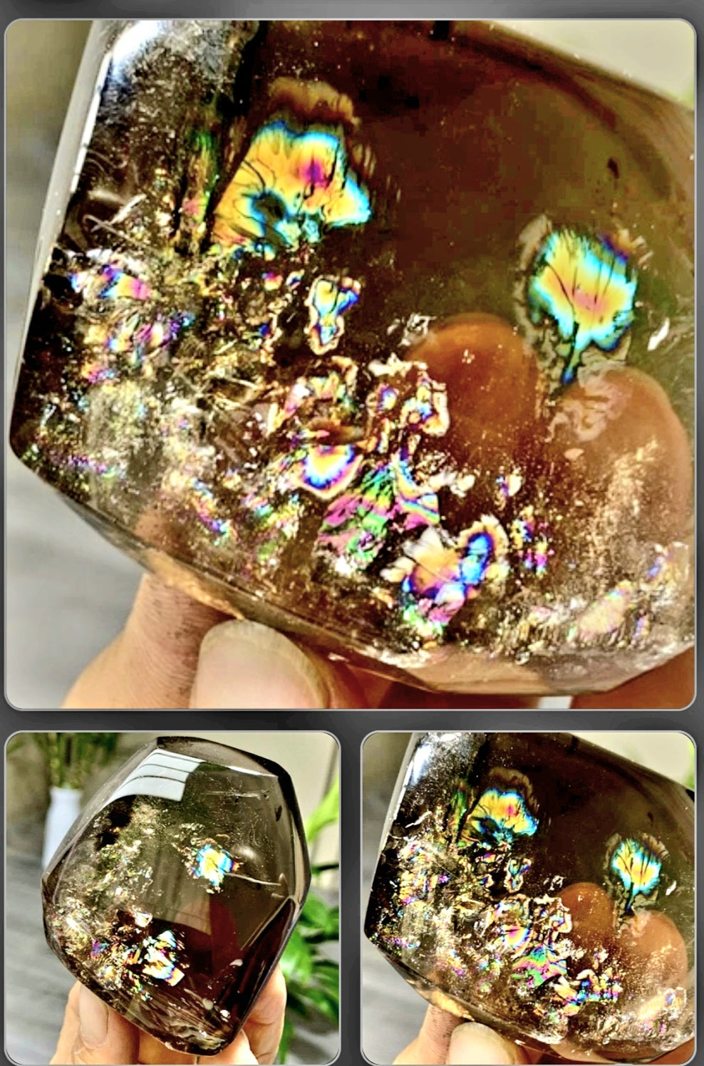 AAA Very Clear Brazilian Rainbow Smoky Quartz 183g Natural Earth Mined Untreated, Unheated, Natural Stone - Tartarian Treasures & Trinkets