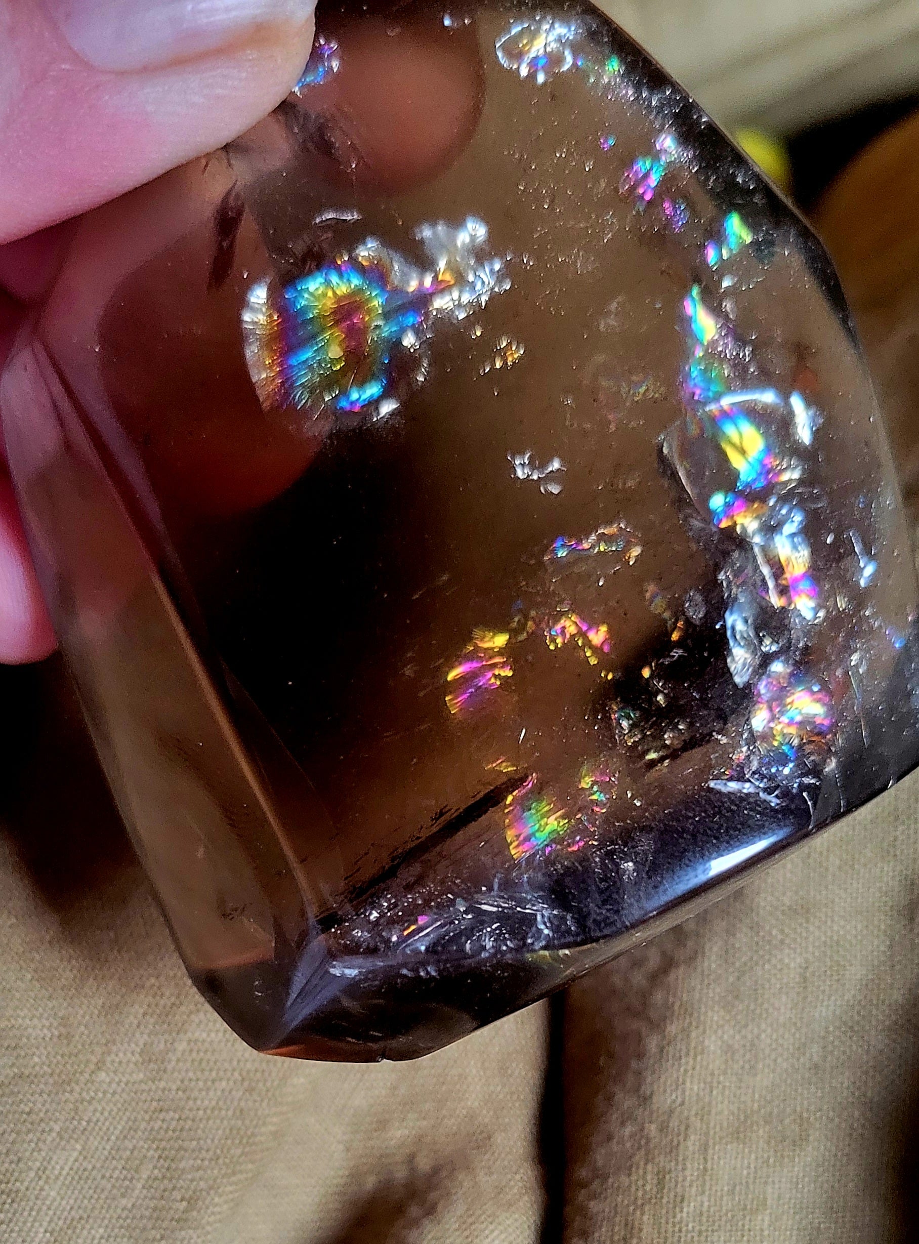 AAA Very Clear Brazilian Rainbow Smoky Quartz 183g Natural Earth Mined Untreated, Unheated, Natural Stone - Tartarian Treasures & Trinkets