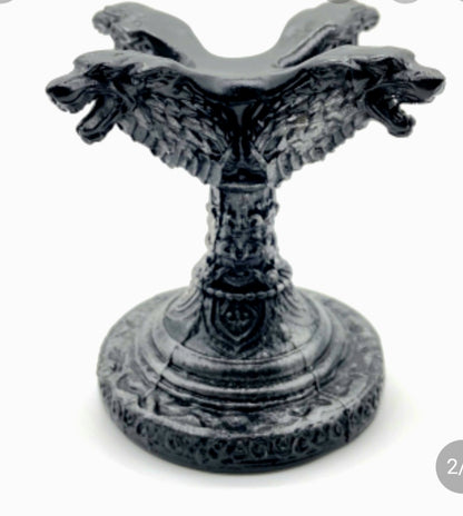 Crystal Ball Stands  Sturdy Base Wolf Or Dragon Head  Craft Resin  Gothic Medieval - Tartarian Treasures & Trinkets