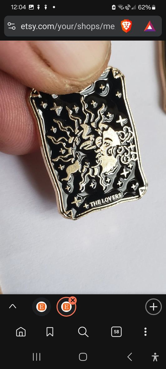 Finely Detailed, High Quality Colored Enamel TAROT Card Pendants!